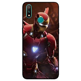 Ốp Lưng in cho Realme 3 Mẫu Người Sắt Nền Đỏ - Hàng Chính Hãng