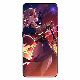 Ốp lưng in cho Realme X Cô Gái và Kiếm