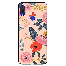 Ốp lưng in cho Xiaomi Redmi Note 7 mẫu Hoa Nền Hồng - Hàng chính hãng