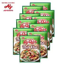 Combo 10 Gói Gia Vị Nêm Sẵn Aji-Quick® Thịt Kho 31g/Gói