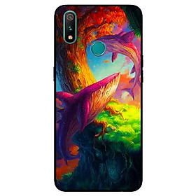Ốp Lưng in cho Realme 3 Pro Mẫu Đàn Cá Voi - Hàng Chính Hãng