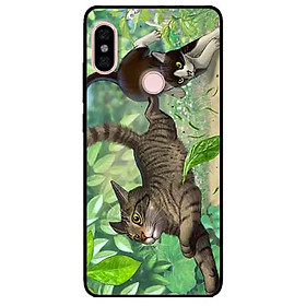 Ốp lưng in cho Xiaomi Redmi Note 5 Pro Mẫu Bắt Mèo
