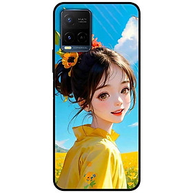 Ốp lưng cho Vivo Y12s - Y20 - Y20s - Y21 - Y21s - Y33 - Y33T - Thiếu Nữ Xinh Áo Vàng - Hàng Chính Hãng