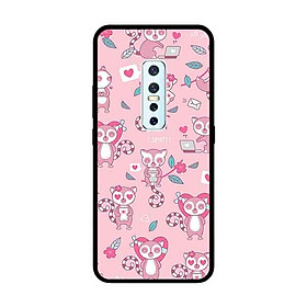 Ốp Lưng in cho Vivo V17 Pro Mẫu Gấu Chó Nền Hồng - Hàng Chính Hãng