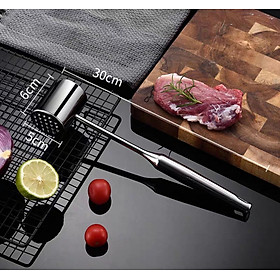 Búa đập dằn thịt, tỏi,xả inox 304 đúc liền khối chắc chắn kháng khuẩn cao cấp
