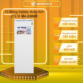 Tủ đông đứng Sanaky VH-230VD 213 lít - Hàng chính hãng (chỉ giao HCM)