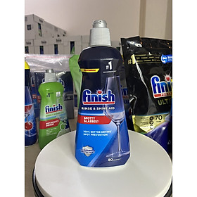 Nước làm bóng và khô chén, đĩa Finish Dishwasher Shine & Dry Lemon 800ml hương chanh - Nước làm bóng finish 800ml