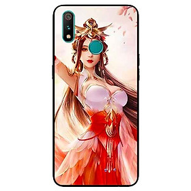 Ốp Lưng in cho Realme 3 Pro Mẫu Cô Gái Nền Anh Đào - Hàng Chính Hãng