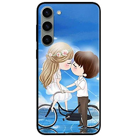 Ốp lưng dành cho Samsung S23 - S23 Plus - S23 Ultra - A34 5G - A54 5G mẫu Cặp Đôi Hôn Nhau Xe Đạp