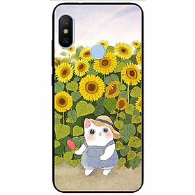 Ốp lưng dành cho Xiaomi Redmi Note 5 Pro mẫu Mèo Mập Hướng Dương