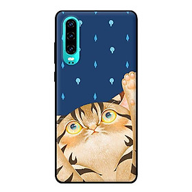 Ốp in cho Huawei P30 Mèo Xanh - Hàng chính hãng