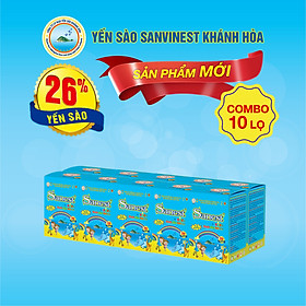 [Combo 10 lọ] Nước Yến sào Khánh Hòa Sanest Kids đóng lọ 62ml - S161