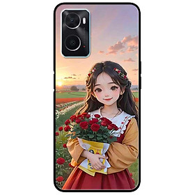 Ốp lưng cho Realme 9i - 10 - C20 - C67 - C65 4G - C11 2021 - Poco X6 5G - Thiếu Nữ Cầm Hoa Hồng - Hàng Chính Hãng