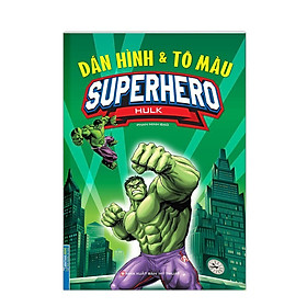 Sách - Dán Hình Và Tô Màu Superhero Hulk - Minh Thắng