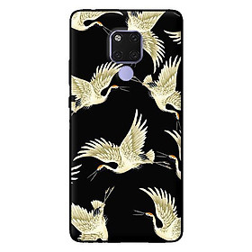 Ốp in cho Huawei Mate 20 Hạc Nền Đen - Hàng chính hãng