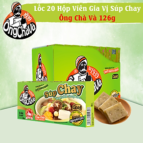 Lốc 20 Hộp Viên Gia Vị Súp Chay Gold Ông Chà Và 126g (Vegetable Soup Cubes)