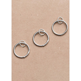 Combo 3 cái charm bạc hình tròn treo - Ngọc Quý Gemstones