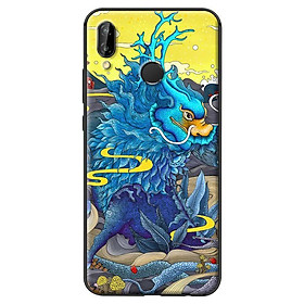 Ốp in cho Huawei Nova 3E Rồng Xanh Nền Vàng - Hàng chính hãng
