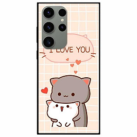 Ốp lưng dành cho Samsung S23 - S23 Plus - S23 Ultra - A34 5G - A54 5G mẫu Hai Chú Mèo Ôm I Love U