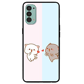 Ốp lưng dành cho Oppo Reno 4 mẫu Cặp Đôi Xanh Hồng