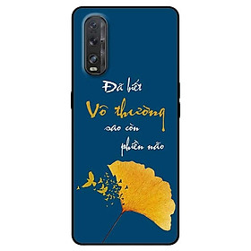 Ốp lưng dành cho Oppo Find X2 mẫu Chiếc Lá Vô Thường