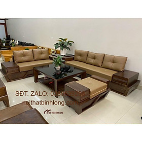 Bàn ghế salon gỗ sồi Mỹ