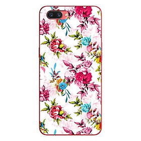 Ốp lưng in cho OPPO A5 mẫu Họa Tiết Hoa Hồng Nền Hồng - Hàng chính hãng