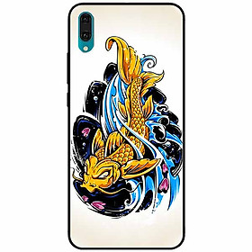 Ốp lưng dành cho Huawei Y7 Pro 2019 mẫu Chép Vàng Nền Sáng