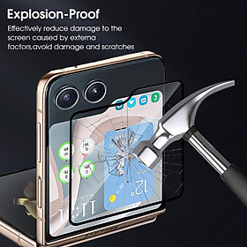 Dán kính cường lực cho Samsung Galaxy Z Flip 6 Full màn hình phụ nano bền, đẹp, chống vân tay tốt hiệu Kuzoom - Hàng chính hãng