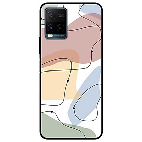 Ốp lưng dành cho Vivo Y21 - Vivo Y21s mẫu Tranh Loang Viền Đen