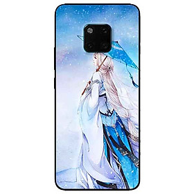 Ốp lưng in cho Huawei Mate 20 Pro Mẫu Cô Gái Nơ Đỏ
