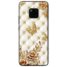 Ốp lưng in cho Huawei Mate 20 Pro mẫu Bướm Vàng Giả Da - Hàng chính hãng