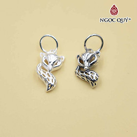Charm bạc mặt hồ ly rỗng treo - Ngọc Quý Gemstones