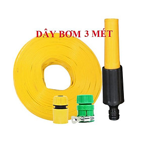 Bộ dây vòi xịt nước rửa xe, tưới cây . tăng áp 3 lần, loại 3m, 5m 206622-5 cút sập,nối nhựa vàng+ tặng móc khoá