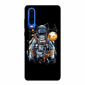 Ốp lưng in cho Huawei P30 Phi Hành Gia Mặt Trăng