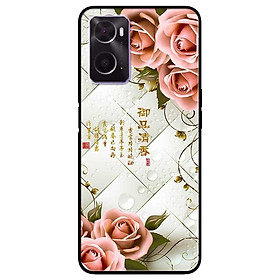 Ốp lưng dành cho Oppo A16K - Oppo A36 / A76 - Oppo Reno 7z 5G mẫu Hoa Hồng Nền Sọc Carô