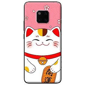 Ốp in cho Huawei Mate 20 Pro Mèo Nền Hồng - Hàng chính hãng
