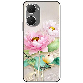 Ốp lưng cho Vivo Y03 - Y03T - Y18 - Y18S - Y18T - Y27 5G - Y28 4G - Y36 - Sen Hồng Trắng Đẹp - Hàng Chính Hãng