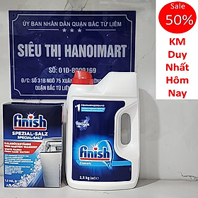 Combo Bột rửa bát Finish 2.5kg + Muối Finish 1.2kg ( NK EU )