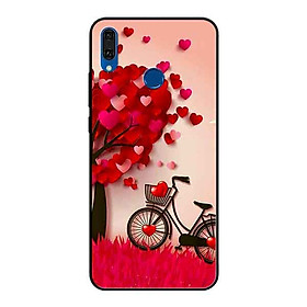 Ốp Lưng in cho Huawei Y9 2019 Mẫu Nền Trái Tim 2 - Hàng Chính Hãng