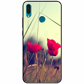 Ốp lưng dành cho Huawei Y9 2019 mẫu Ba Nụ Hoa Đỏ