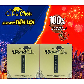 Combo: cà phê chồn phin giấy (10 gói x 15g)+ bột kem pha cà phê 170g
