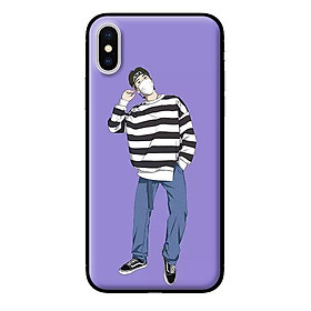 Ốp in cho iPhone X Boy Trắng Đen - Hàng chính hãng