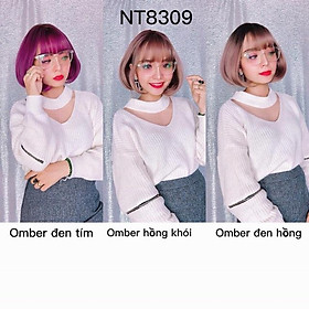 Tóc bộ omber khói hồng cao cấp- tặng lưới chùm tóc