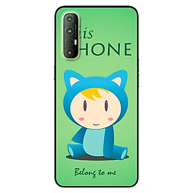Ốp lưng dành cho Oppo Reno 3 Pro mẫu Mèo Xanh