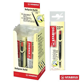Hộp 10 ruột bút bi STABILO Ballpoint Refill (COM4BR/10) - Xanh