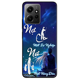 Ốp lưng cho Redmi Note 11 4G - Redmi Note 12 - Redmi Note 12 Pro - Redmi Note 12 Pro 5G - Nợ Cha Nợ Mẹ - Hàng Chính Hãng
