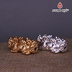 Charm bạc tỳ hưu hai đầu - Ngọc Quý Gemstones