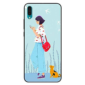 Ốp lưng in cho Huawei Y7 Pro 2019  Mẫu Cô Gái Tai Mèo