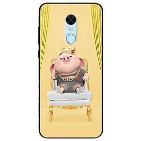 Ốp lưng in cho Xiaomi Redmi Note 5 (Redmi 5 Plus) Mẫu Heo Vua